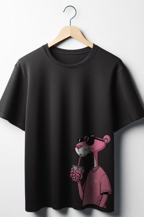 تی شرت مشکی زنانه اورسایز یقه گرد پنبه - پلی استر تکی جوان کد 827185390