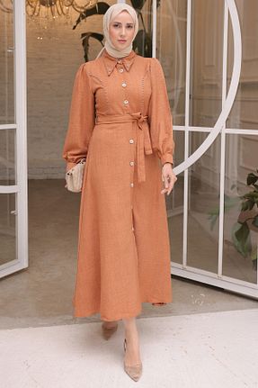 لباس حجاب قهوه ای زنانه رگولار benguen - کد 827148134