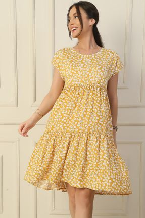 لباس زرد زنانه بافتنی رگولار کد 827161432