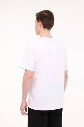 تی شرت سفید مردانه رگولار کد 827209656