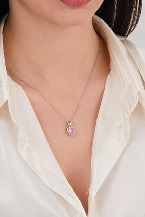 گردنبند نقره صورتی زنانه 925 عیار Tmt Silver - کد 827383071
