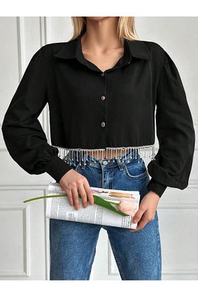 پیراهن مشکی زنانه کراپ JESSE STORY - کد 827362387