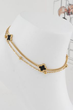خلخال جواهری طلائی زنانه فولاد ( استیل ) کد 827530467