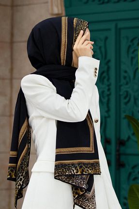 شال مشکی زنانه Medine İpeği Vissona - کد 827517671