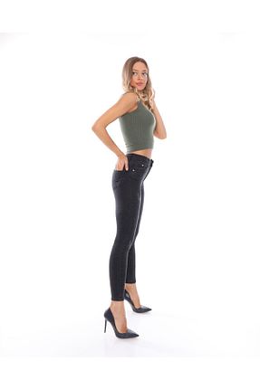 شلوار جین طوسی زنانه پاچه تنگ eGs - کد 50258085