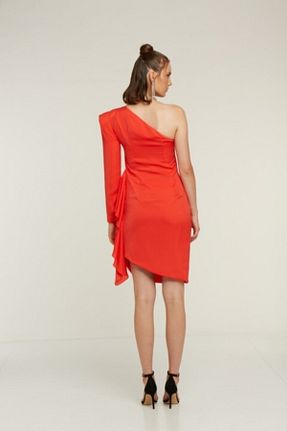 لباس قرمز زنانه ساتن Mieko Atelier - کد 50415328