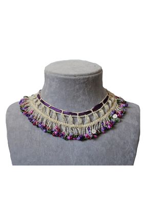 گردنبند جواهر بنفش زنانه پنبه ای Kırmızı Sanat Evi - کد 51157134