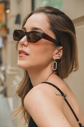 عینک آفتابی قهوه ای زنانه 50 Monvago - کد 116715749