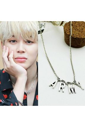 گردنبند استیل ( فولاد ) زنانه استیل (فولاد) BTS - کد 117391432