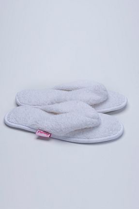 دمپائی خانگی سفید زنانه پارچه ای pufidy - کد 117443441