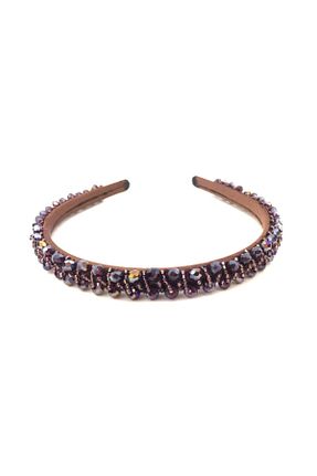 تاج قهوه ای زنانه سنگ کریستال BROBERET - کد 117631405