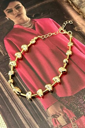 خلخال جواهر طلائی زنانه Trendy Butik - کد 827041442