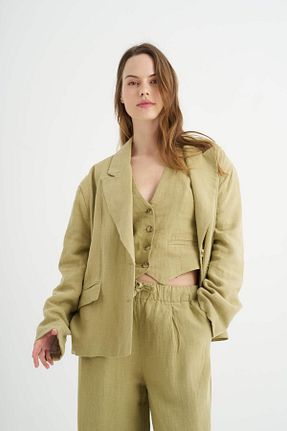 کت خاکی زنانه Straight Newmission - کد 827229708