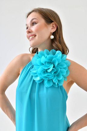 لباس مجلسی و فارغ التحصیلی آبی زنانه شیفون Neşeli Butik - کد 827257155