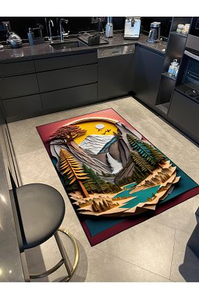 فرش رنگی قابل شستشو Rugs Modern Halı - کد 827349573