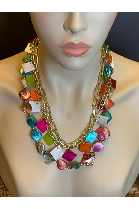 گردنبند جواهر رنگی زنانه سنگ Gönülden Tasarım - کد 827308966
