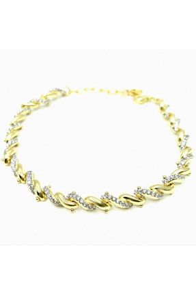 دستبند نقره زرد زنانه 925 عیار CAKA TAKI - کد 827334901