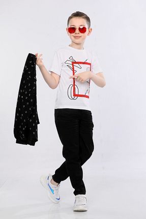 ست بالاتنه و پائین تنه مشکی بچه گانه بافتنی MORNIO - کد 827233836