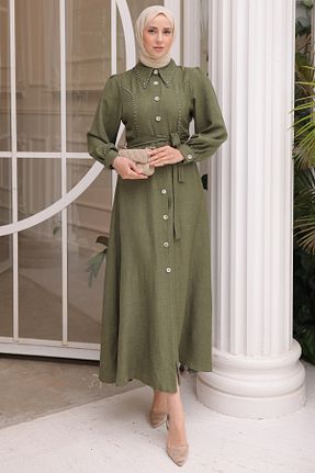 لباس حجاب خاکی زنانه رگولار benguen - کد 827149117