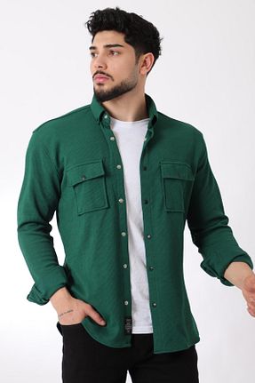پیراهن سبز مردانه اسلیم فیت Stilkombin - کد 827368834