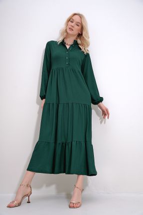 لباس سبز زنانه رگولار بافتنی کد 819767883
