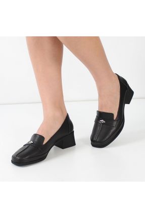 کفش کژوال مشکی زنانه پاشنه متوسط ( 5 - 9 cm ) پاشنه ضخیم کد 827677011