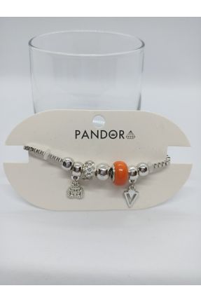 دستبند جواهر نارنجی زنانه آهن کد 827545148