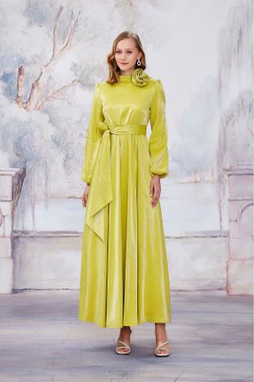 لباس مجلسی سبز زنانه اسلیم بدون آستر کد 827682169