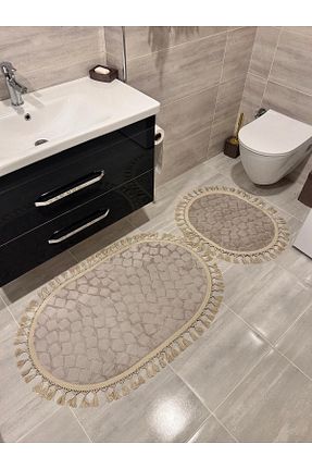 پادری حمام بژ پلی استر Bordo Halı - کد 827690697