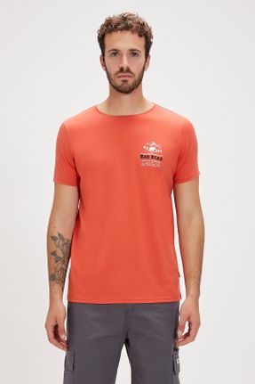 تی شرت نارنجی مردانه رگولار کد 827731917