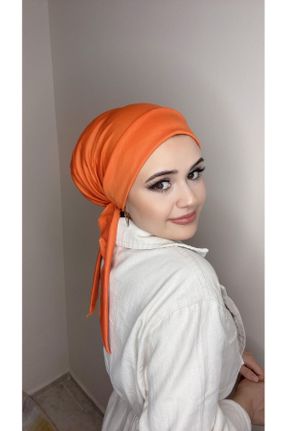 کلاه شنای اسلامی نارنجی زنانه کد 827720189