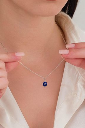 گردنبند نقره آبی زنانه 925 عیار Tmt Silver - کد 827781968