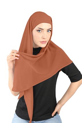 روسری نارنجی شیفون Ecardin - کد 827792426