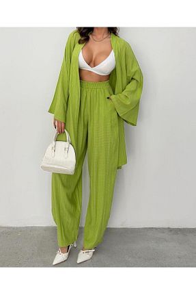 ست بالاتنه و پائین تنه سبز زنانه بافتنی DELİ DOLU MODA - کد 827870193