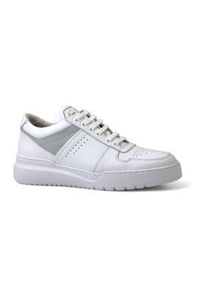 کفش کژوال سفید مردانه چرم طبیعی پاشنه کوتاه ( 4 - 1 cm ) پاشنه ساده کد 827866640