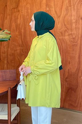پیراهن حجاب سبز زنانه اورسایز lamelif - کد 828047904