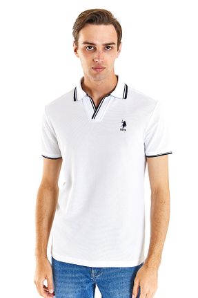 تیشرت سفید مردانه یقه پولو U.S. Polo Assn. - کد 827563726