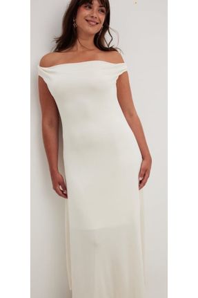 لباس سفید زنانه بافتنی رگولار کد 827653195