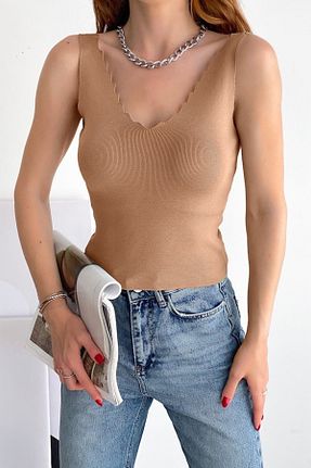 بلوز قهوه ای زنانه ساده Jose Clothing - کد 827628297