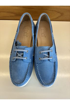 کفش لوفر آبی زنانه پاشنه کوتاه ( 4 - 1 cm ) کد 827737402
