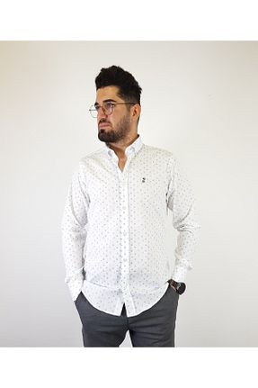 پیراهن سفید مردانه اسلیم فیت Terziligiyin - کد 827692722