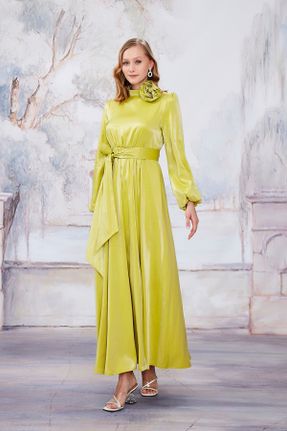 لباس مجلسی سبز زنانه اسلیم بدون آستر کد 827682169
