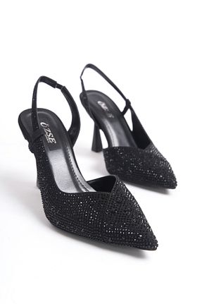 کفش استایلیتو مشکی پاشنه نازک öz se shoes - کد 827750413