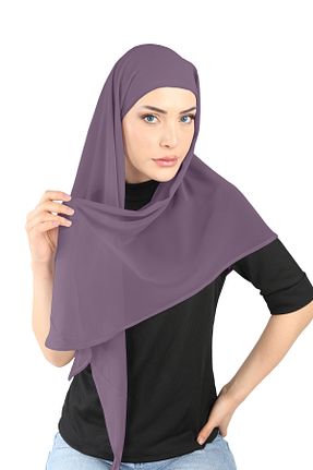 روسری بنفش شیفون Ecardin - کد 827815478