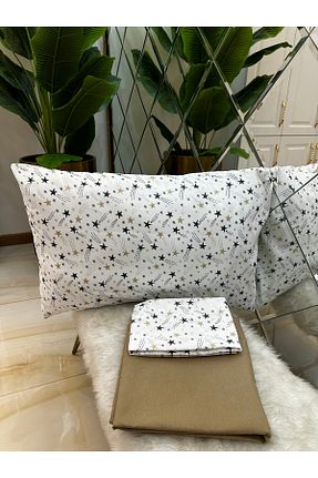 ست ملحفه تکنفره قهوه ای Lastiksiz micoton - کد 827903925