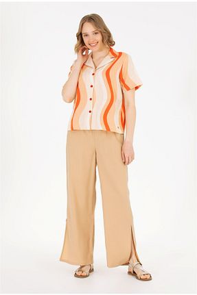 شلوار قهوه ای زنانه پارچه U.S. Polo Assn. - کد 827944371