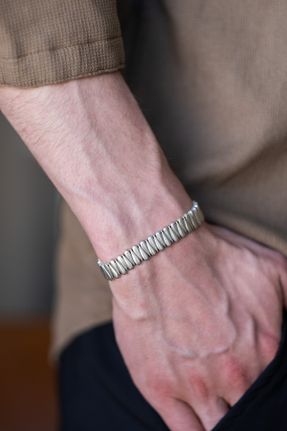 دستبند جواهر زنانه روکش نقره کد 827930806