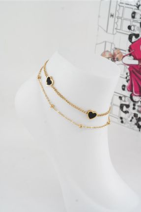 خلخال جواهری طلائی زنانه فولاد ( استیل ) کد 827554398