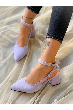 کفش پاشنه بلند کلاسیک بنفش زنانه چرم irmona - کد 827620327
