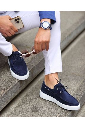 کفش لوفر سرمه ای مردانه چرم خالص Sail Lakers - کد 827677359
